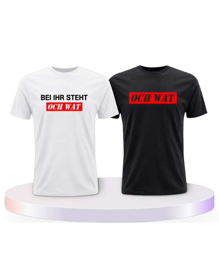 Bei ihr steht och wat Pärchen T-Shirts | Paarpulli