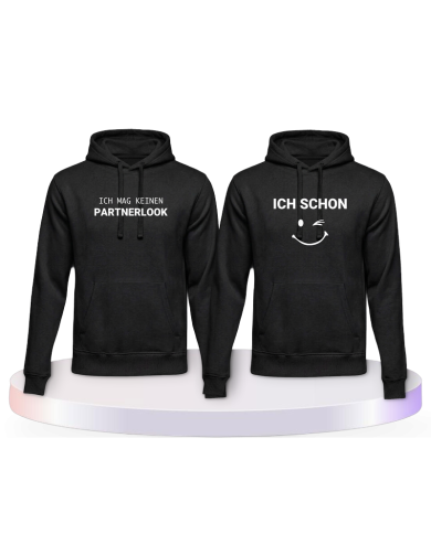 Ich mag keinen und ich schon Pärchen Hoodies | Paarpulli