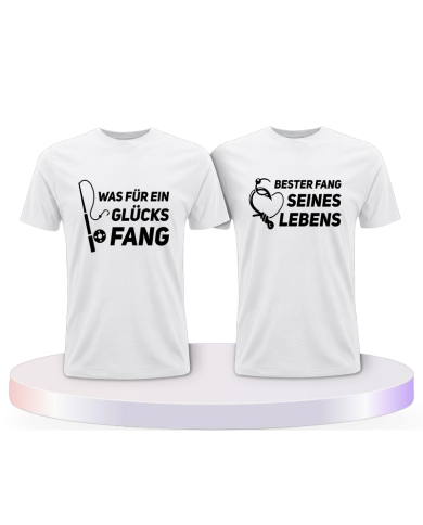 Partnerlook T-Shirts mit Was ein Glücksfang | Paarpulli