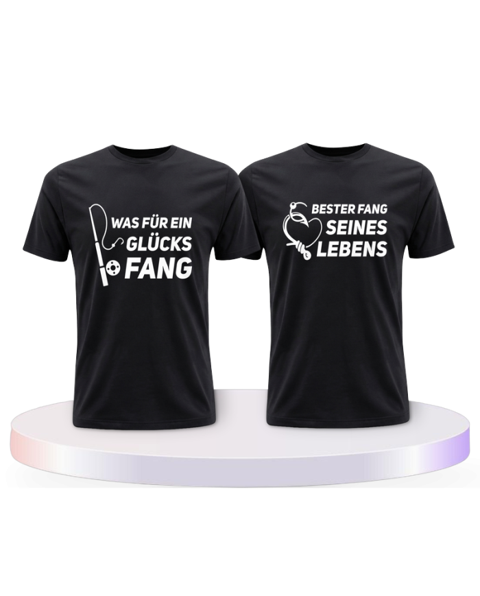 Partnerlook T-Shirts mit Was ein Glücksfang | Paarpulli