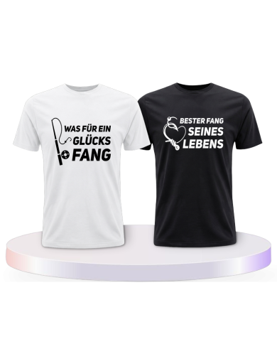Partnerlook T-Shirts mit Was ein Glücksfang | Paarpulli