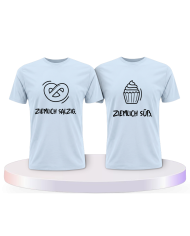 Ziemlich süß und ziemlich salzig Pärchen T-Shirts | Paarpulli