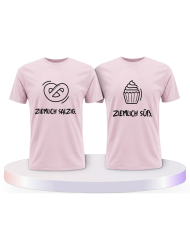 Ziemlich süß und ziemlich salzig Pärchen T-Shirts | Paarpulli