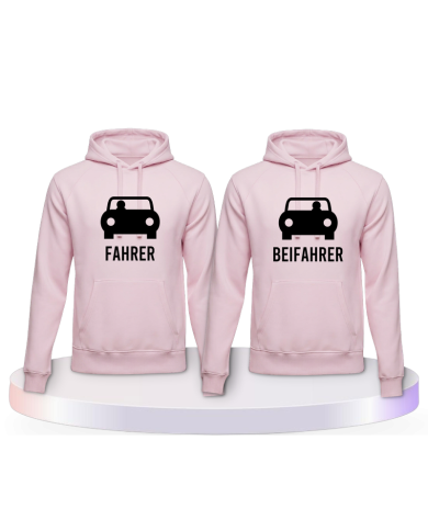 Fahrer und Beifahrer mit Sitzplätzen Couple Hoodies kaufen | Paarpulli