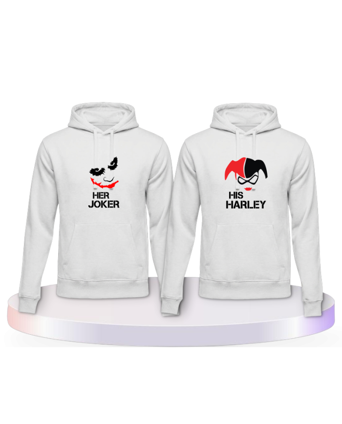 Her Joker und His Harley Couple Hoodies kaufen | Paarpulli