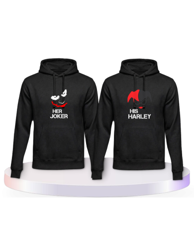 Her Joker und His Harley Couple Hoodies kaufen | Paarpulli