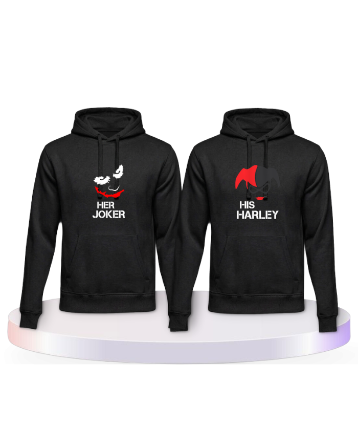 Her Joker und His Harley Couple Hoodies kaufen | Paarpulli