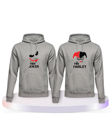 Her Joker und His Harley Couple Hoodies kaufen | Paarpulli