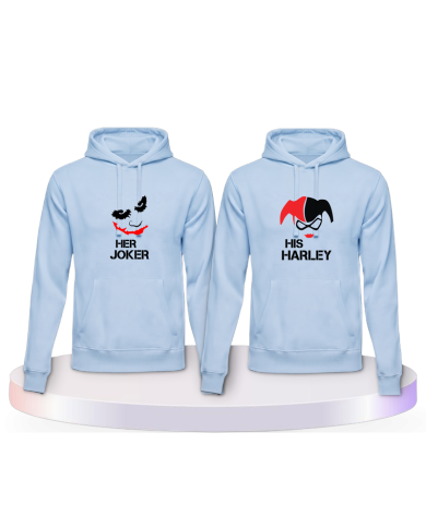 Her Joker und His Harley Couple Hoodies kaufen | Paarpulli