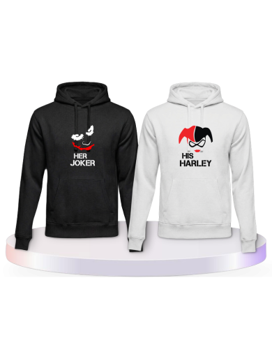 Her Joker und His Harley Couple Hoodies kaufen | Paarpulli