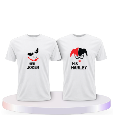 Her Joker und His Harley Pärchen T-Shirts | Paarpulli