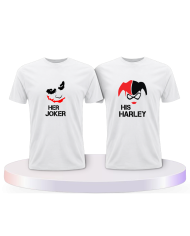 Her Joker und His Harley Pärchen T-Shirts | Paarpulli