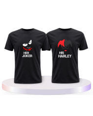 Her Joker und His Harley Pärchen T-Shirts | Paarpulli