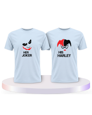 Her Joker und His Harley Pärchen T-Shirts | Paarpulli