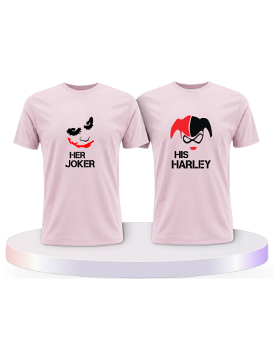 Her Joker und His Harley Pärchen T-Shirts | Paarpulli