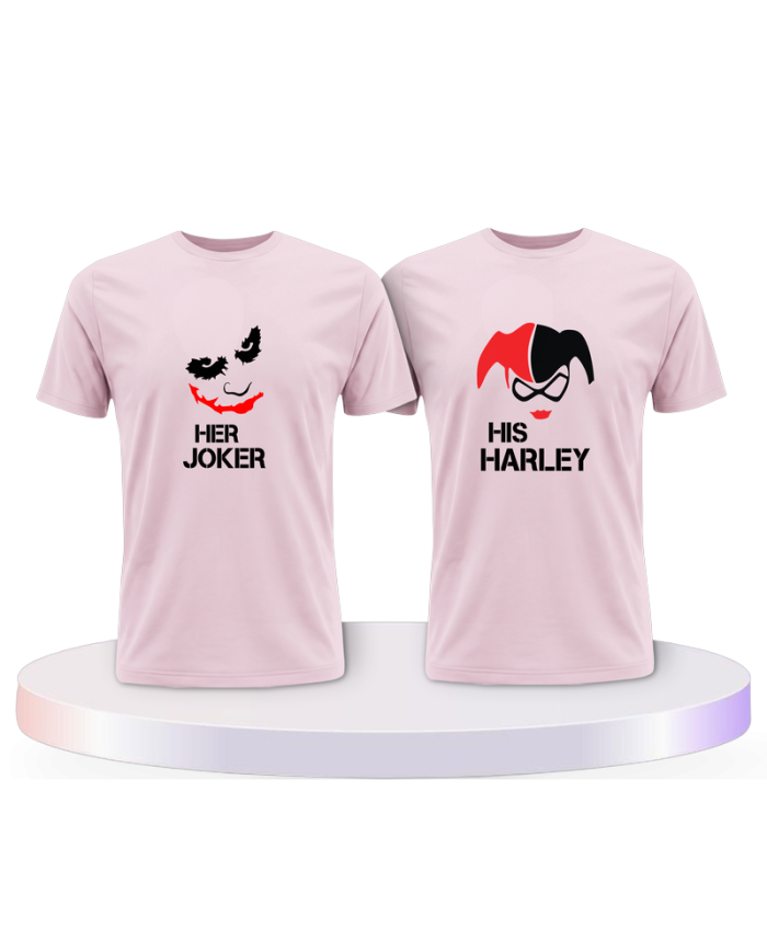 Her Joker und His Harley Pärchen T-Shirts | Paarpulli