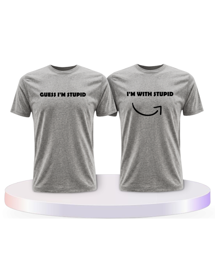 Guess I'm stupid Couple T-Shirts kaufen | Paarpulli