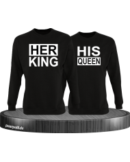 Her King His Queen Partnerlook Sweatshirts in schwarz