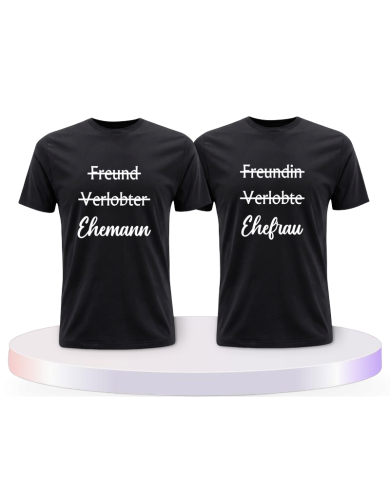 Ehemann und Ehefrau Pärchen T-Shirts | Paarpulli