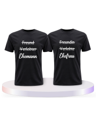 Ehemann und Ehefrau Pärchen T-Shirts | Paarpulli