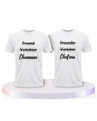 Ehemann und Ehefrau Pärchen T-Shirts | Paarpulli