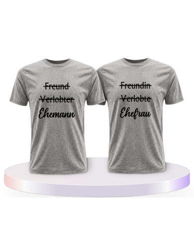 Ehemann und Ehefrau Pärchen T-Shirts | Paarpulli