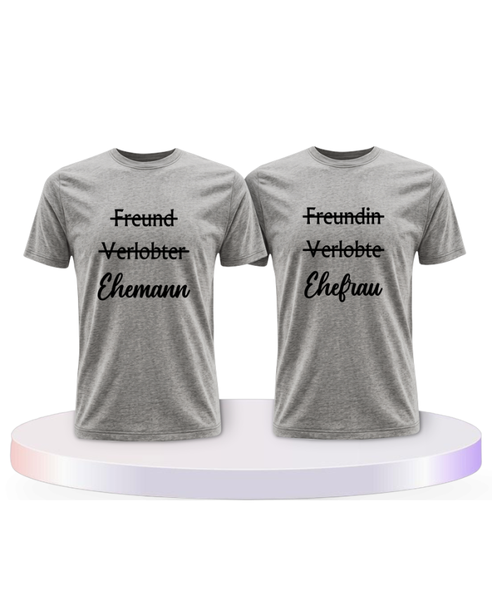 Ehemann und Ehefrau Pärchen T-Shirts | Paarpulli