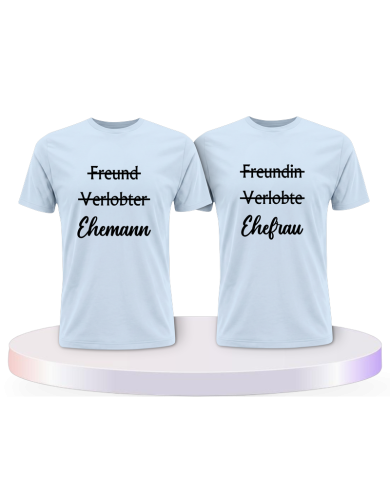 Ehemann und Ehefrau Pärchen T-Shirts | Paarpulli