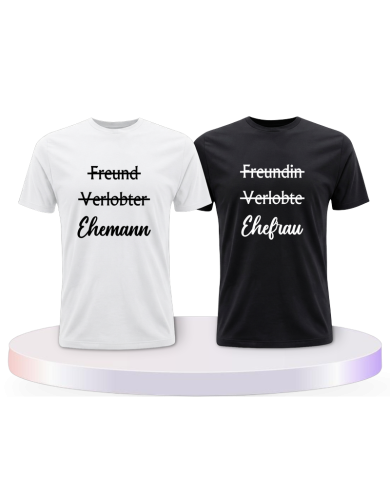 Ehemann und Ehefrau Pärchen T-Shirts | Paarpulli