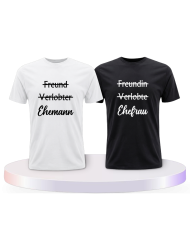 Ehemann und Ehefrau Pärchen T-Shirts | Paarpulli