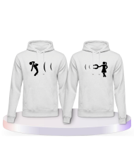 Partnerlook Hoodies mit Ich magnetisiere dich | Paarpulli