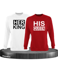 Her King und His Queen als Partnerlook Sweatshirts
