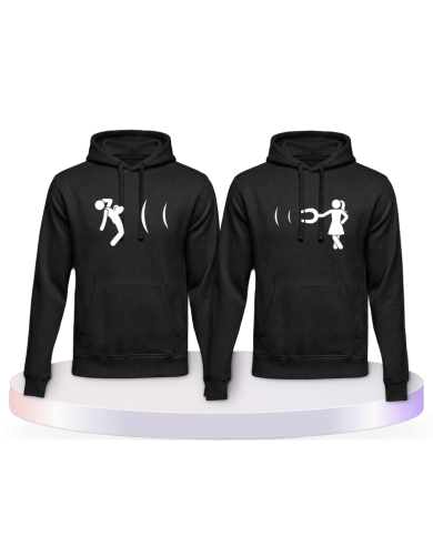 Partnerlook Hoodies mit Ich magnetisiere dich | Paarpulli