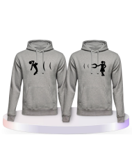 Partnerlook Hoodies mit Ich magnetisiere dich | Paarpulli
