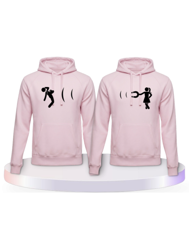 Partnerlook Hoodies mit Ich magnetisiere dich | Paarpulli