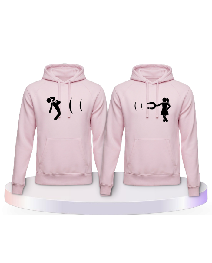 Partnerlook Hoodies mit Ich magnetisiere dich | Paarpulli