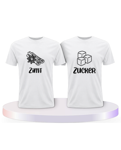 Partnerlook T-Shirts mit Zimt und Zucker | Paarpulli