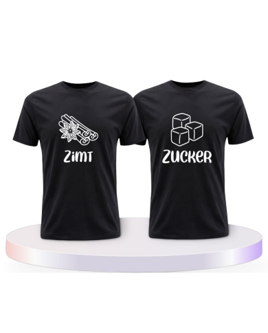 Partnerlook T-Shirts mit Zimt und Zucker | Paarpulli