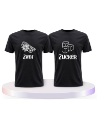 Partnerlook T-Shirts mit Zimt und Zucker | Paarpulli
