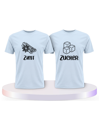 Partnerlook T-Shirts mit Zimt und Zucker | Paarpulli