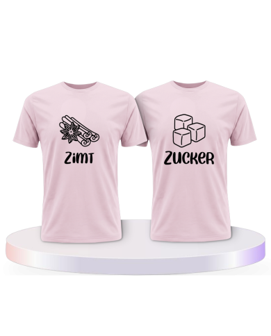 Partnerlook T-Shirts mit Zimt und Zucker | Paarpulli