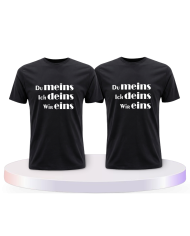 Partnerlook T-Shirts mit Du meins Ich deins und Wir eins | Paarpulli