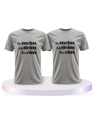 Partnerlook T-Shirts mit Du meins Ich deins und Wir eins | Paarpulli