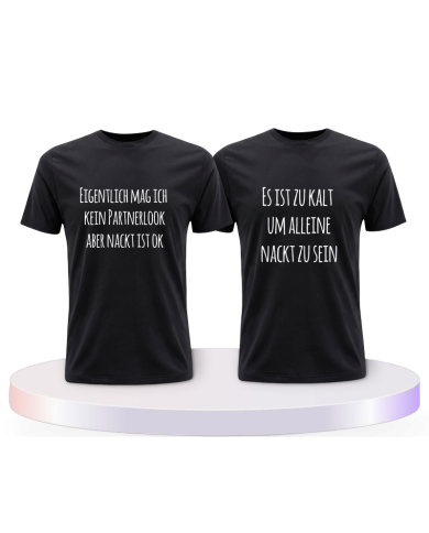 Partnerlook T-Shirts mit Eigentlich mag ich kein | Paarpulli