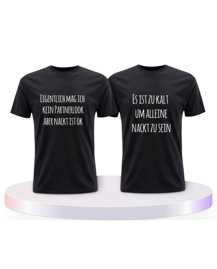Partnerlook T-Shirts mit Eigentlich mag ich kein | Paarpulli
