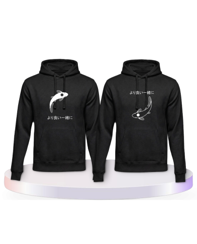 Besser zusammen mit Koi Pärchen Hoodies | Paarpulli