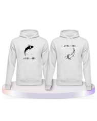 Besser zusammen mit Koi Pärchen Hoodies | Paarpulli
