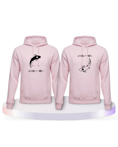 Besser zusammen mit Koi Pärchen Hoodies | Paarpulli
