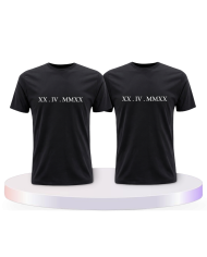Römisch Wunschdatum Couple T-Shirts kaufen | Paarpulli
