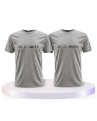 Römisch Wunschdatum Couple T-Shirts kaufen | Paarpulli